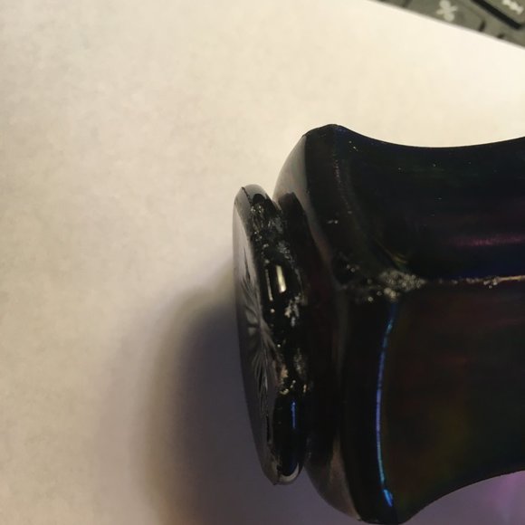 Vintage Amethyst Carnival Glass Toothpick Holder - Picture 15 of 16